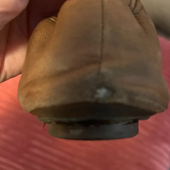 ChocolatBlu Brown Flats w Leather Pleating - Picture 5 of 5